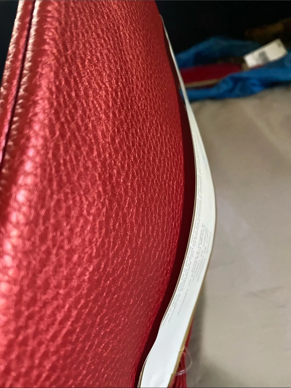 Adrienne Vittadini Red and Gold Charging Wallet